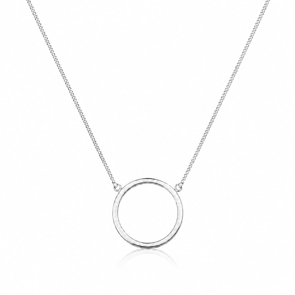 Collana "Circle 20x2mm" 40+3cm, argento