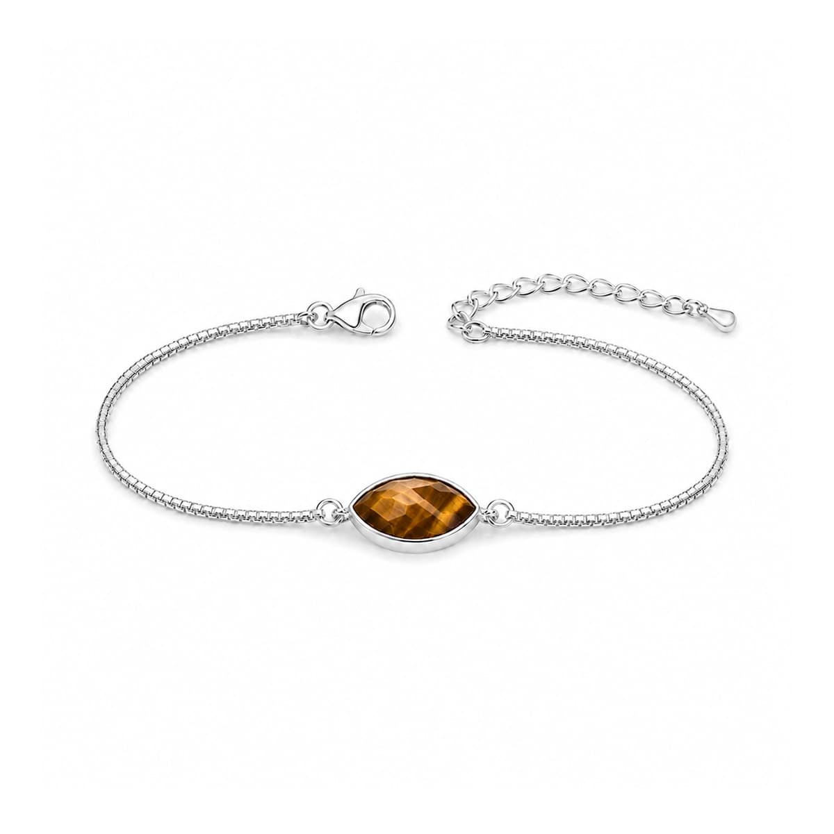 "Horse-Eye". Tigerauge. Armband. Silber 925
