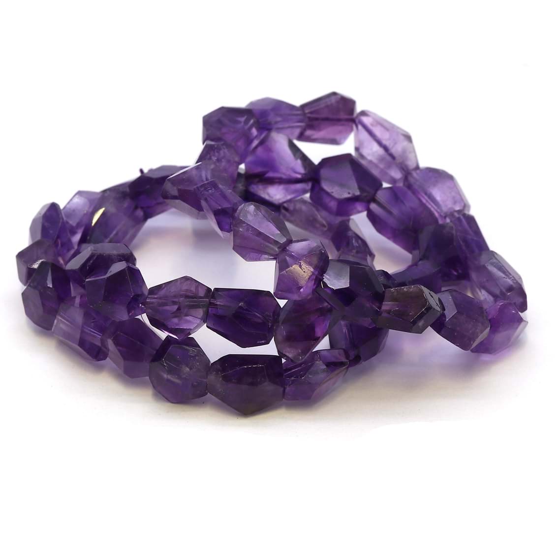 Amethyst fac. Nuggets  8x12mm Armband Extra