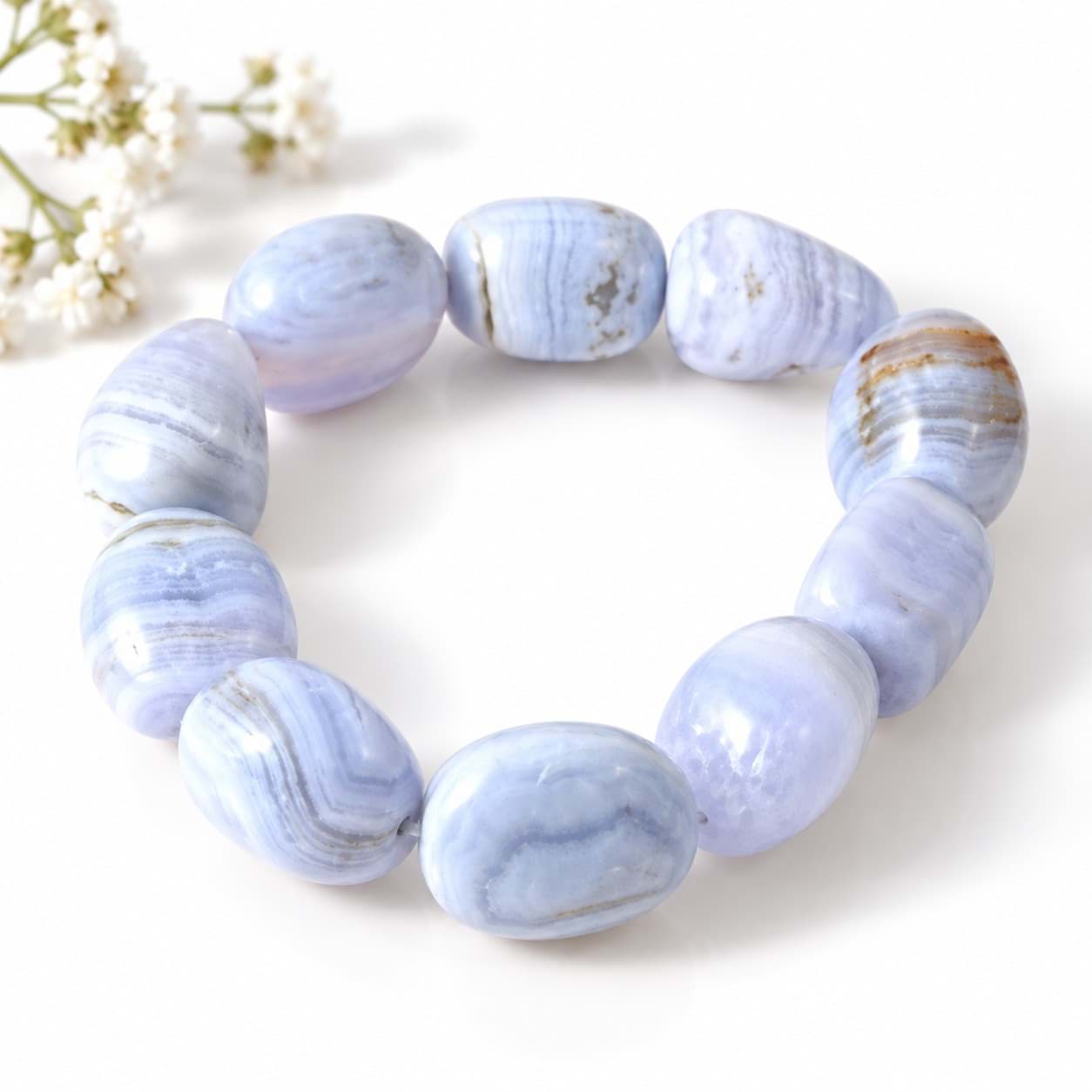 Chalcedon Trommel 18-22mm Armband