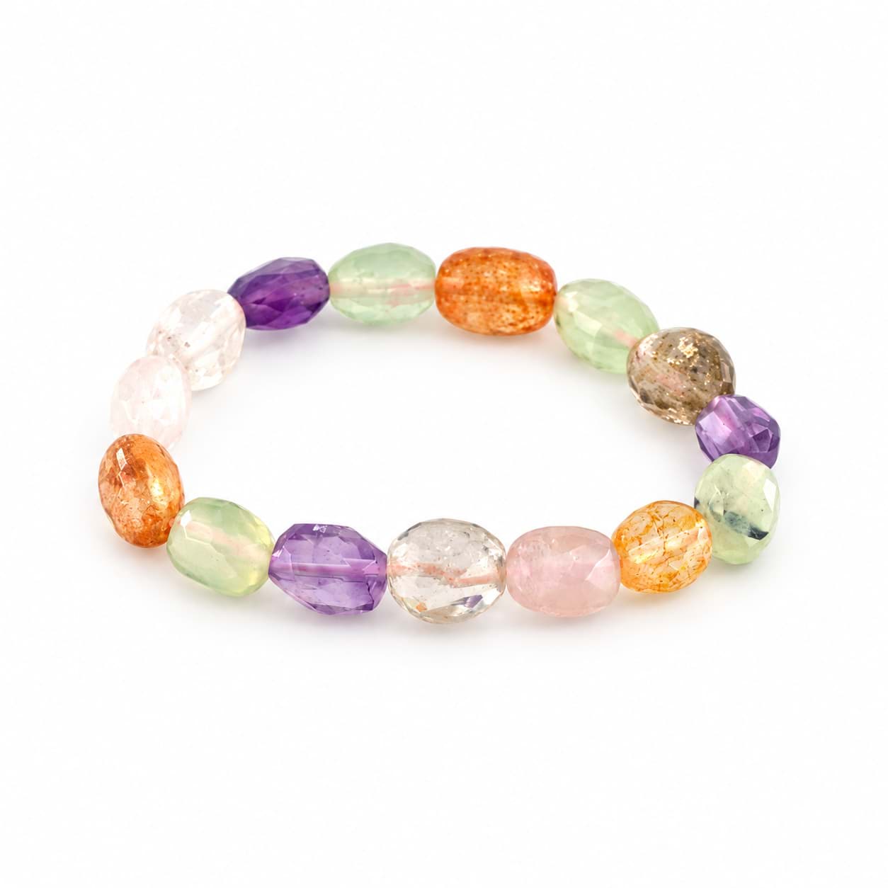 Mix Steine fac. Nuggets 12-15mm Armband