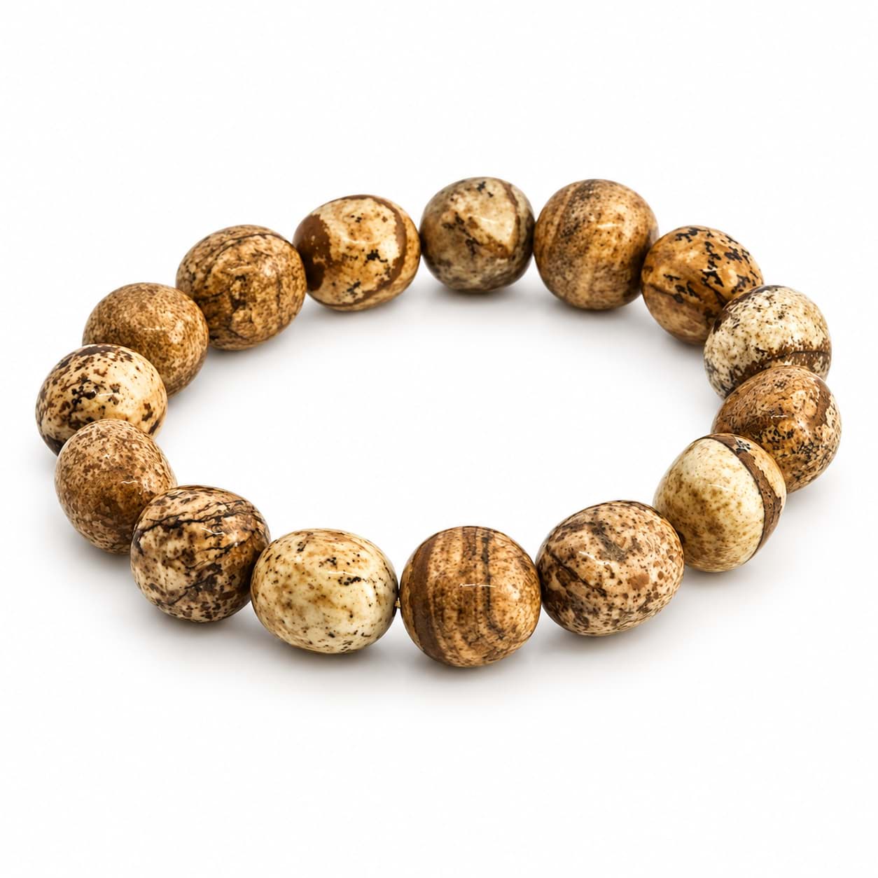 Landschafts Jaspis Nuggets  6-10mm Armband