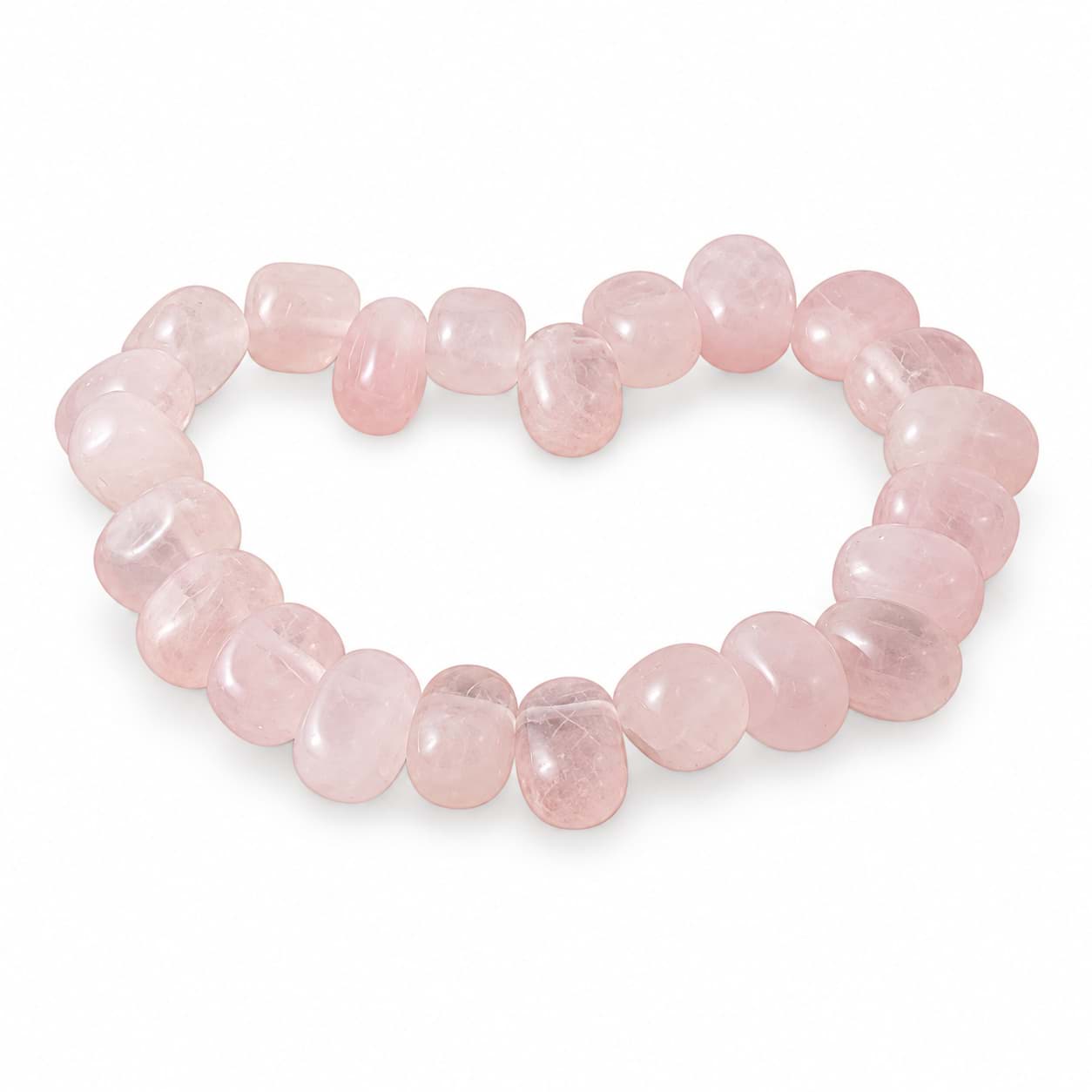 Quartz rose Nugget (trou en haut) Bracelet environ 8-12mm