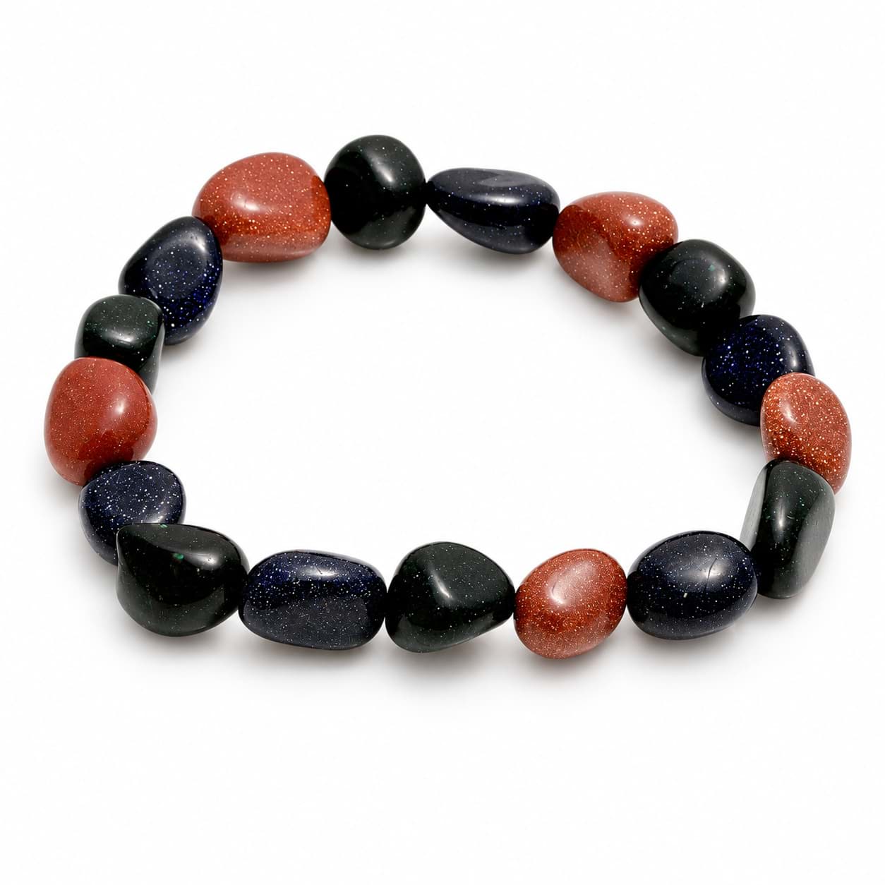 Goldfluss mix Steine Nuggets Crazy  9-12mm Armband