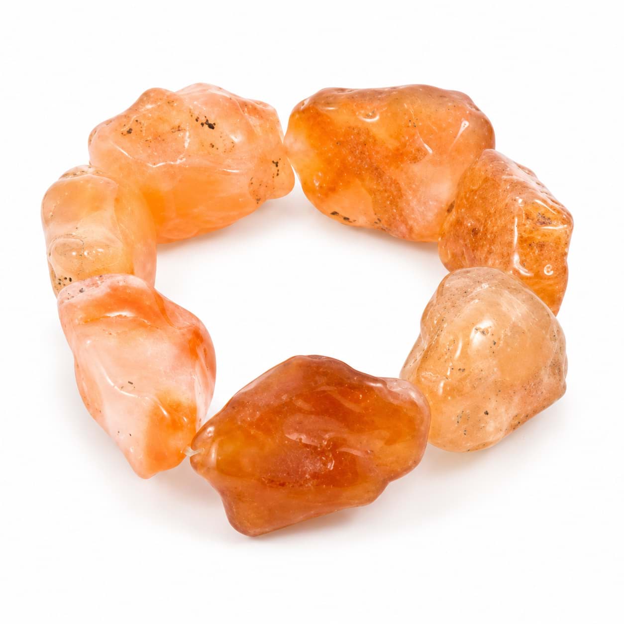 Karneol Nuggets Barock 22-28mm Armband, poliert