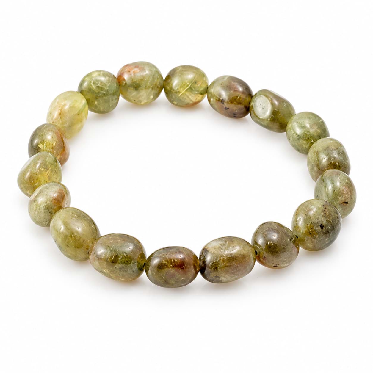 Grüner Granat Nuggets  8-12mm Armband