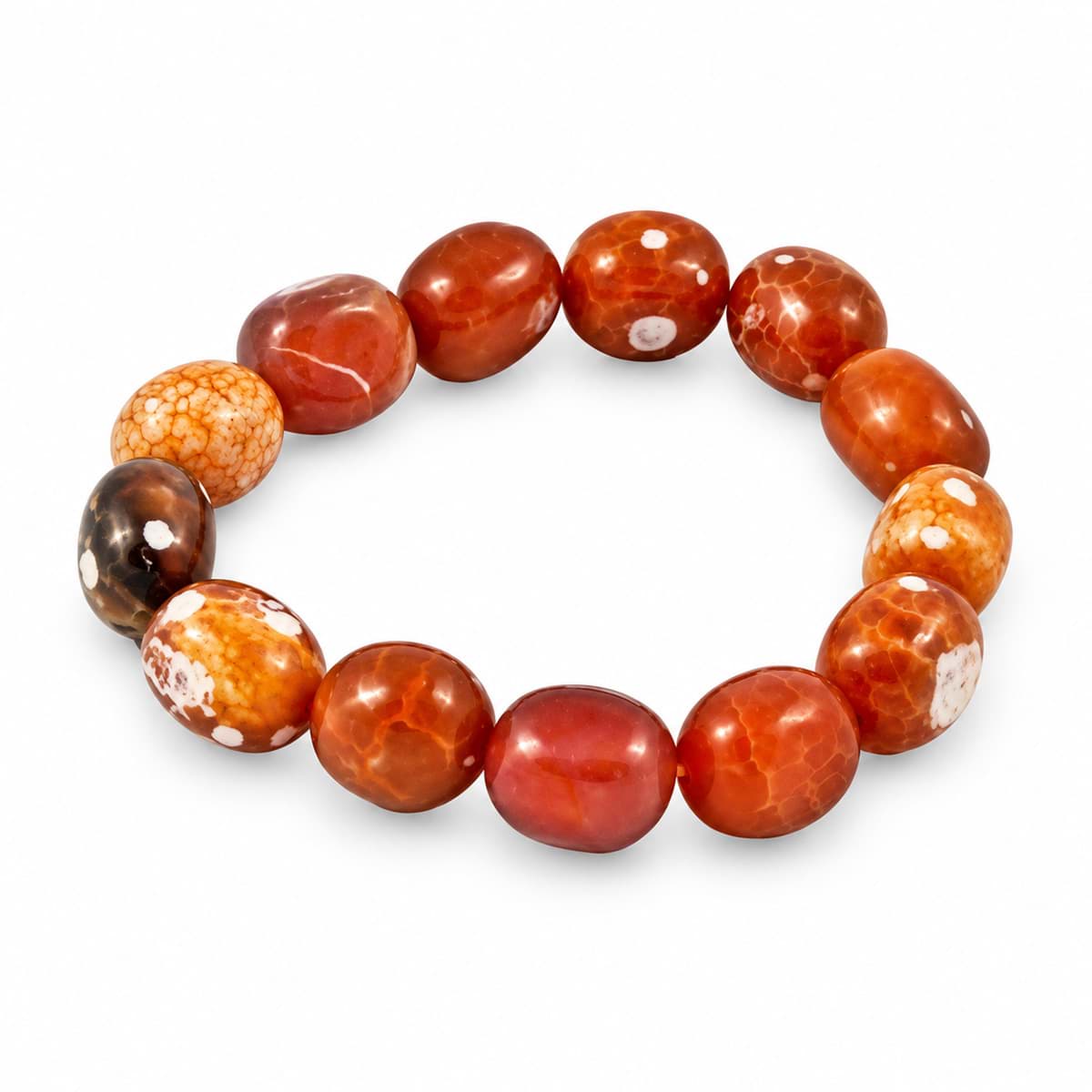 Feuerachat (erhitzt) Nuggets 15-20mm Armband