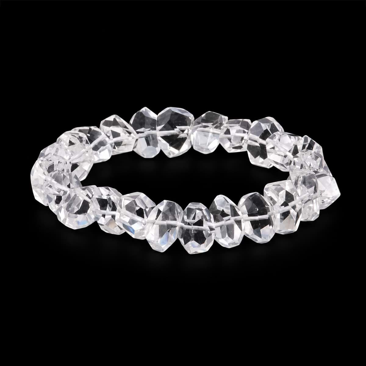 Bergkristall fac. Nuggets  8-10mm Armband