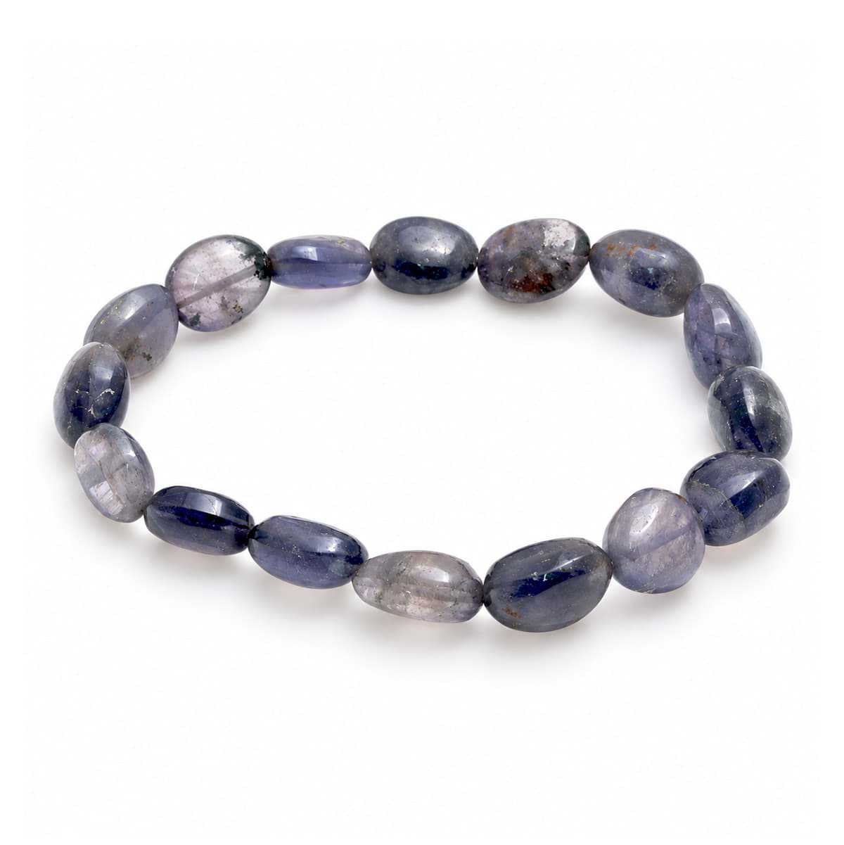 Bracciale di nuggets di iolite 10-15 mm