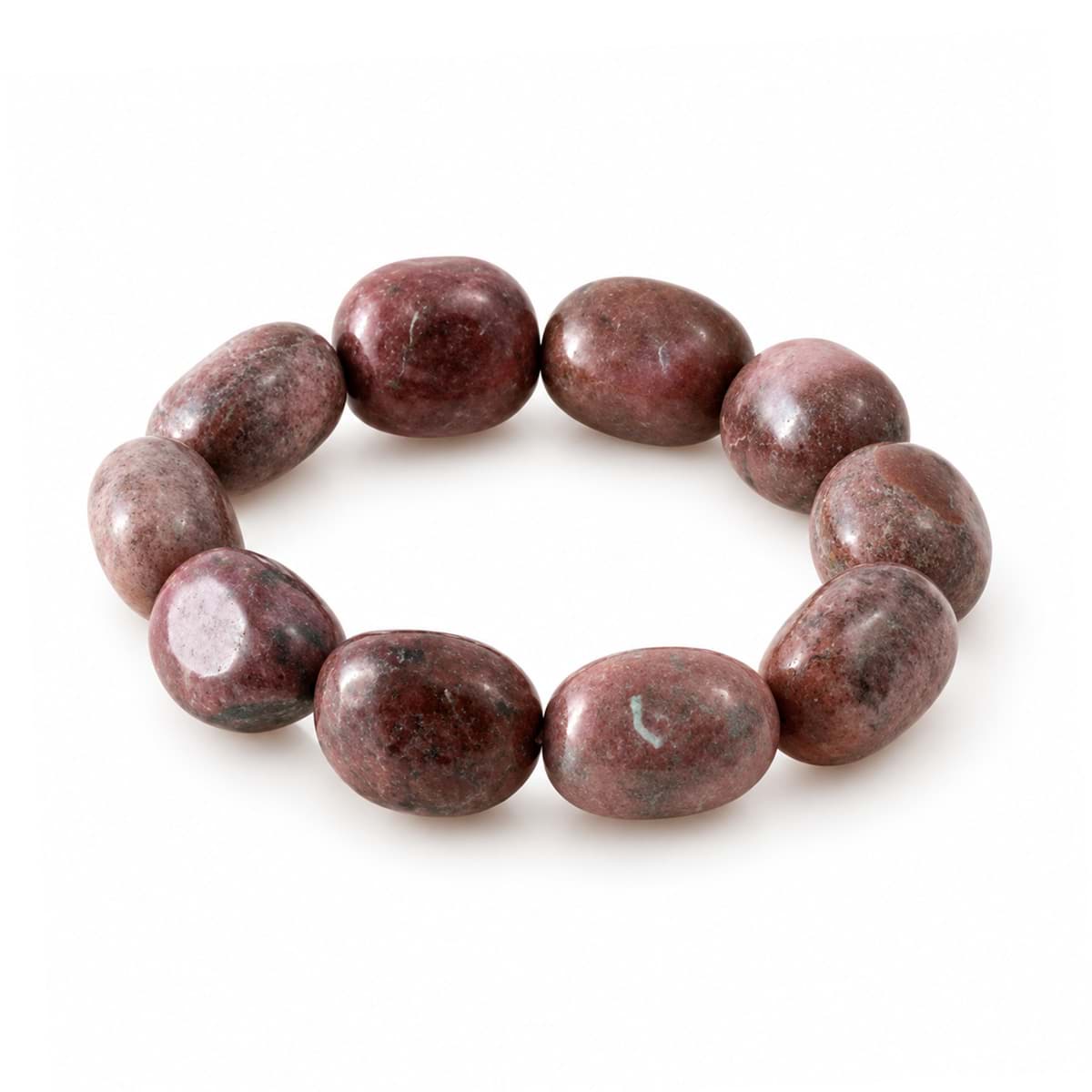 Bracciale di nuggets di rodonite di circa 18-22 mm