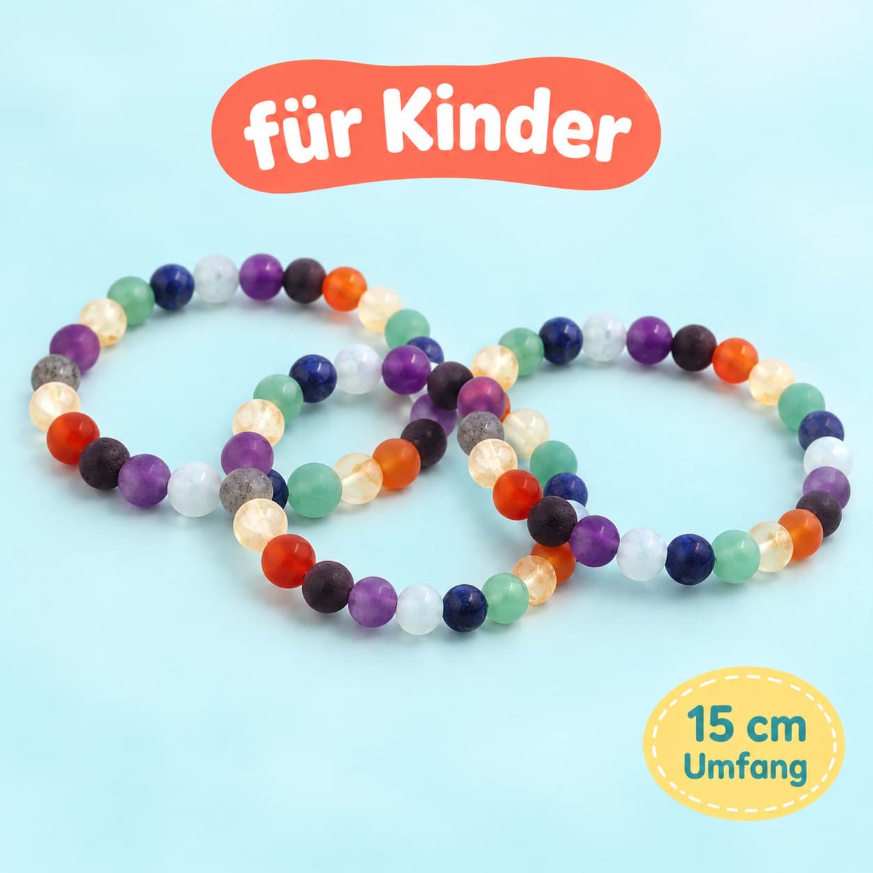 Perline tonde 4 mm o 6 mm satinate (15 cm, bambini) 