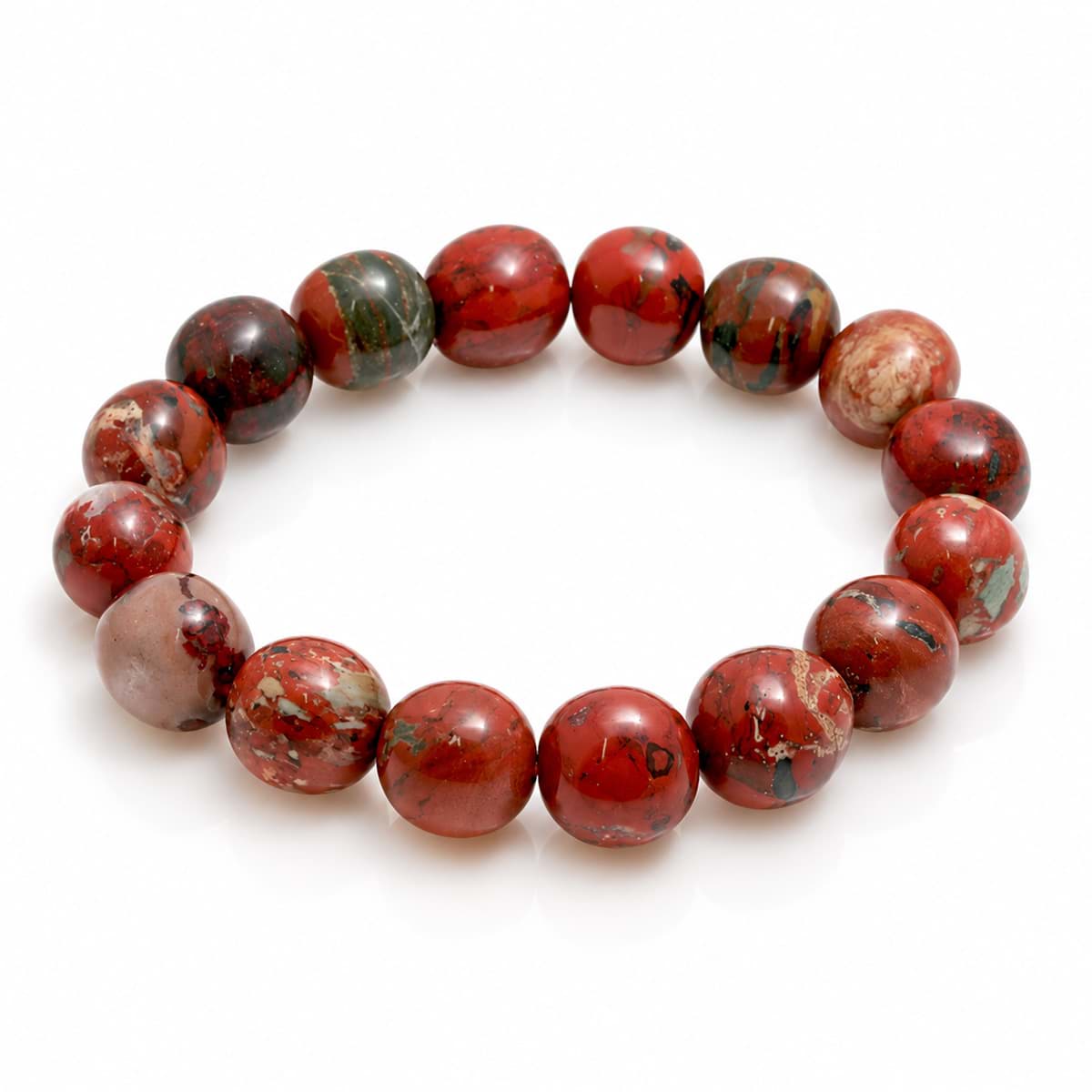 Bracciale di Diaspro breccia 8-12 mm