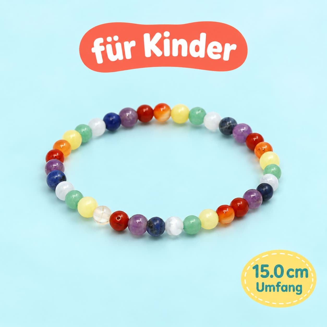 Chakra Kugeln  4mm Kinder Armband (15.0cm)