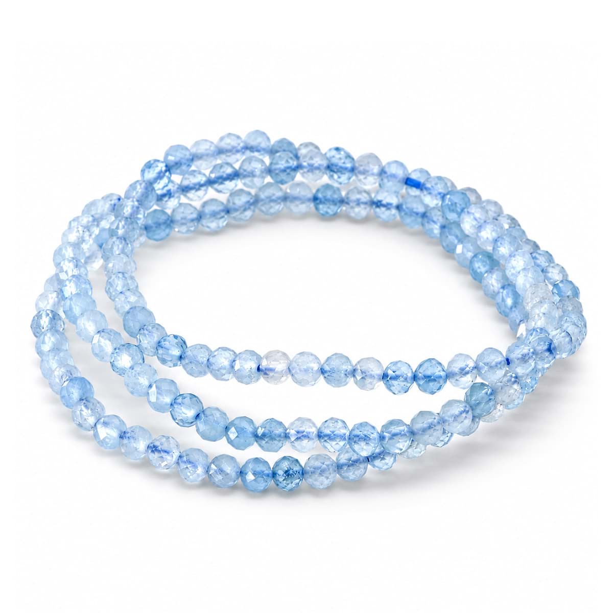 Aquamarin fac. Kugeln  4mm Armband
