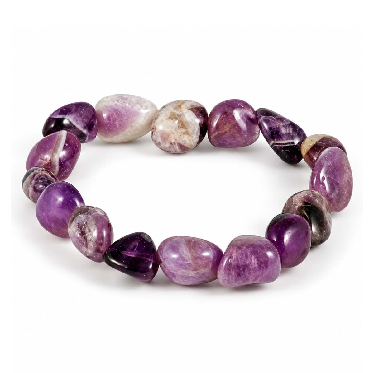 Bracciale di ametista crazy nuggets 9-12 mm