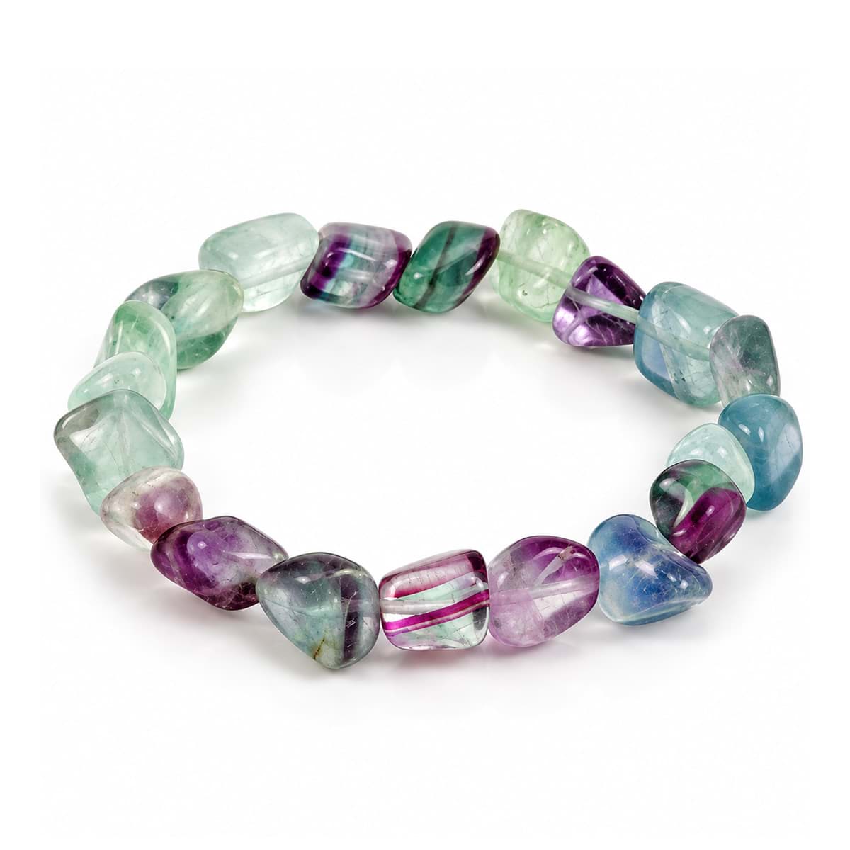 Fluorit Crazy Nuggets  9-12mm Armband