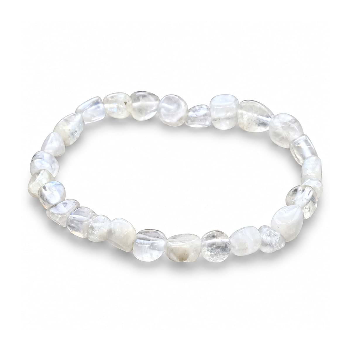 Mondstein Nuggets Armband (weiss)