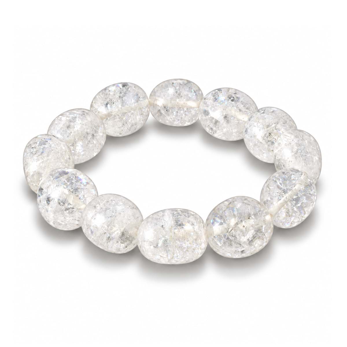 Iris Bergkristall Nuggets 18-22mm Armband