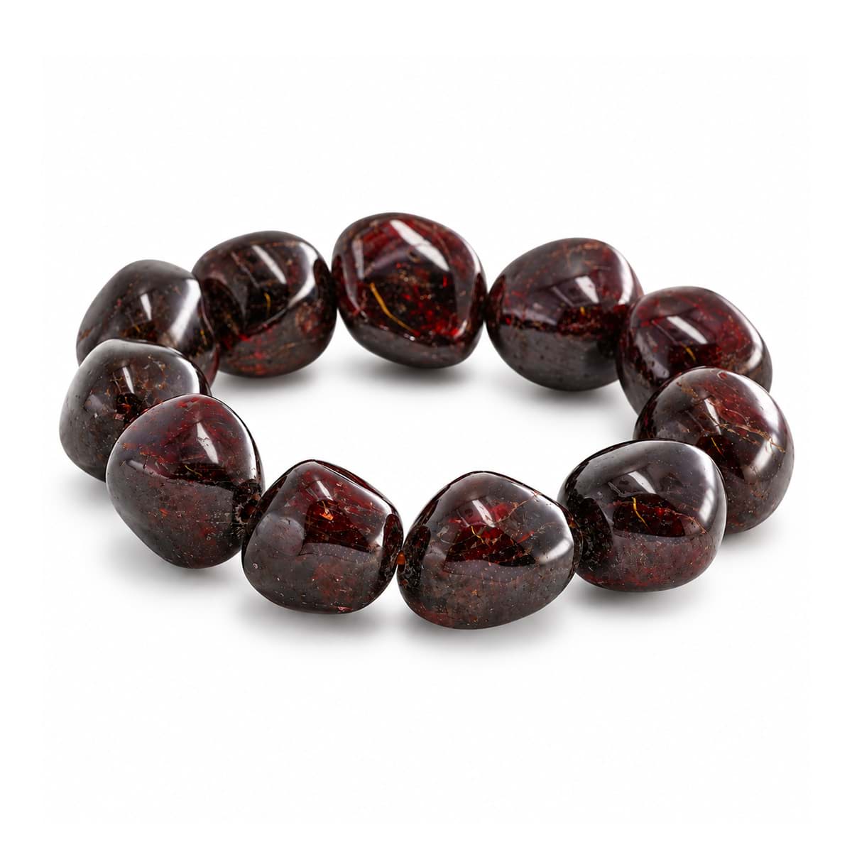 Bracciale di granati 18-22 mm (rosso)