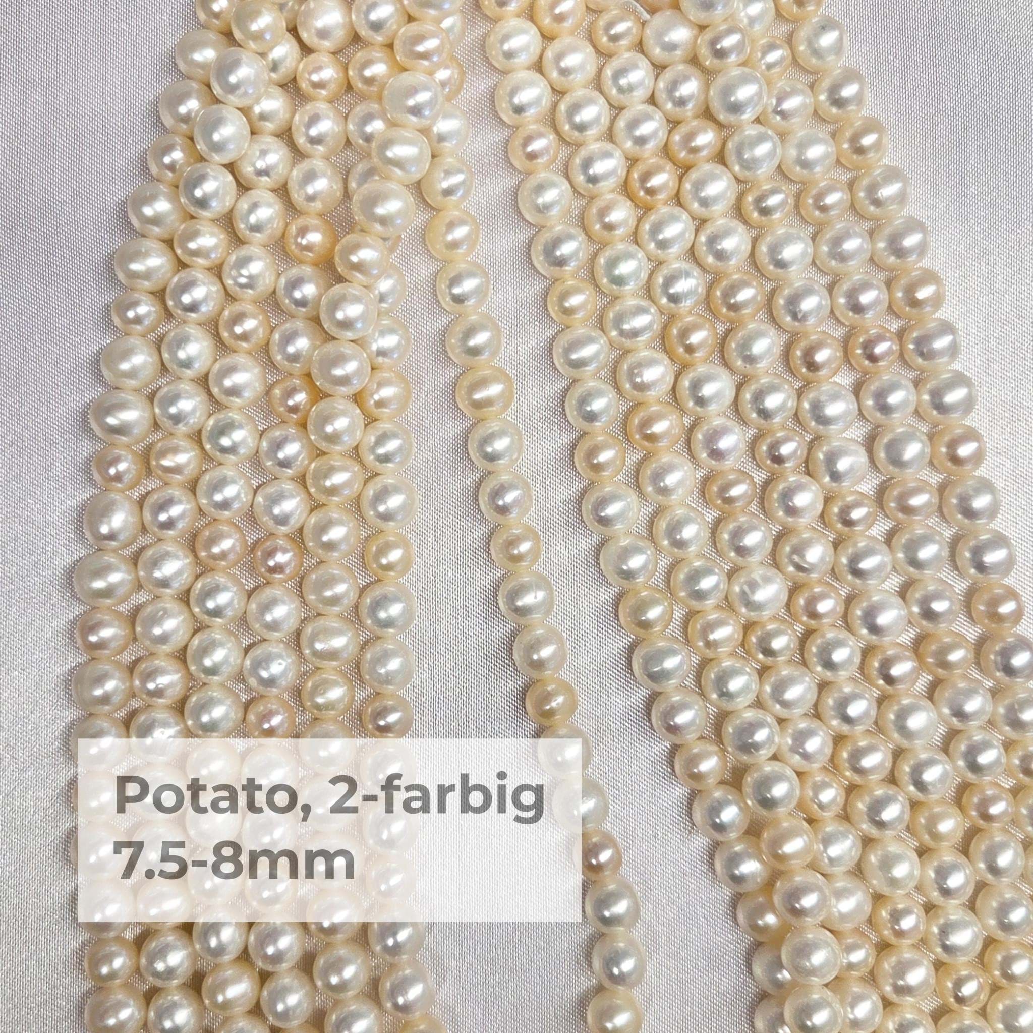 Süsswasser Perlen Potato 7-5-8mm Strang (2-farbig)