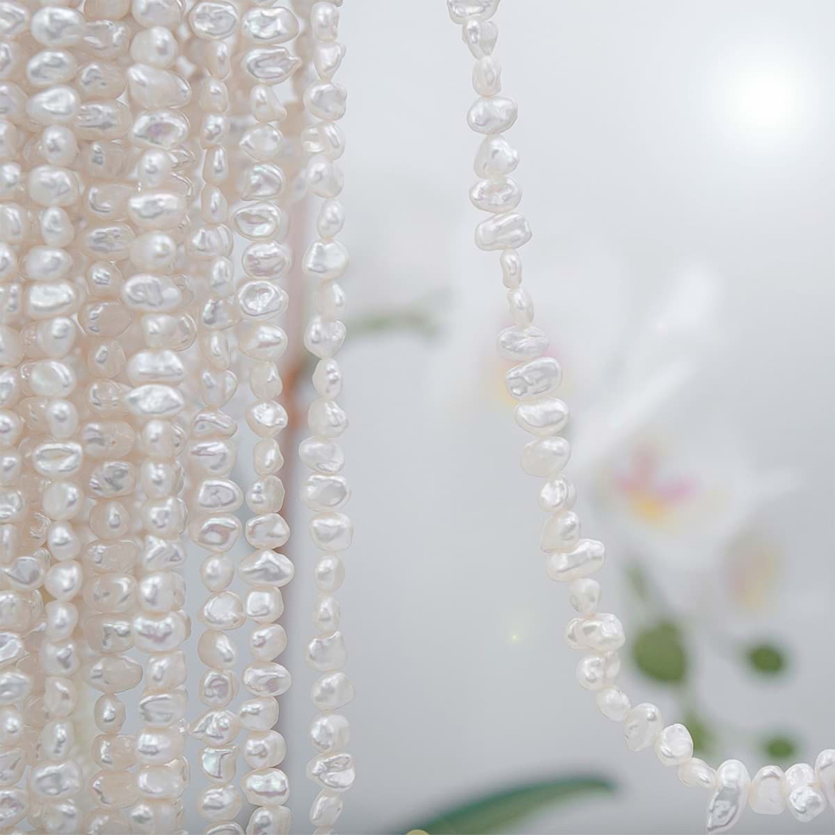 Perle d'acqua dolce barocche 8x6mm filo "Keshi"
