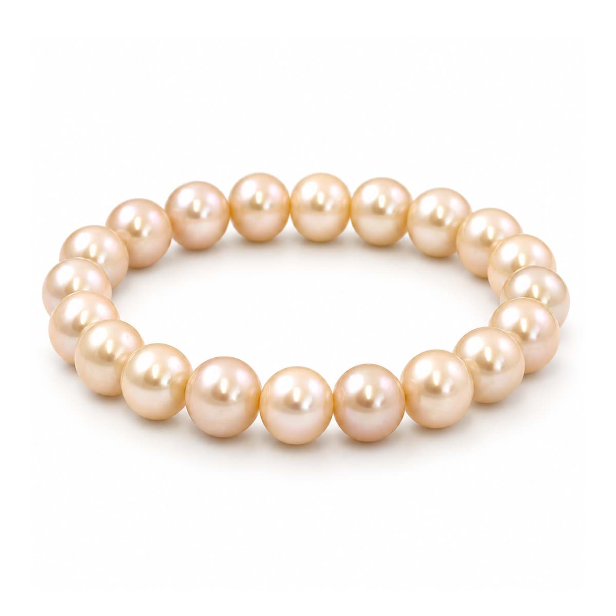 Perlen Armband Rund 10.5-12mm, peach