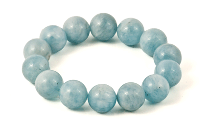 Bild von Aquamarin Kugeln 14mm Extra Armband