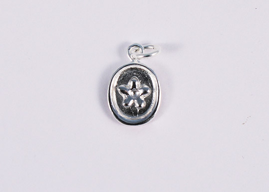 Bild von Charm Kleeblatt 10x22mm Anhänger, Silber 