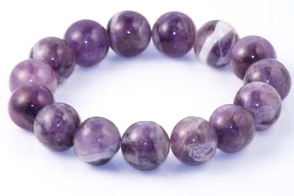 Immagine di Amethyst Barock Kugel 12 & 14mm Armband