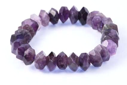 Image de Amethyst fac. Button Barock 12mm Armband