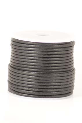 Bild von Band Baumwolle rund 3mm schwarz, 25m Rolle