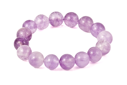 Bild von Amethyst Kugeln 12mm Armband Lavendel