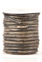 Image de Lederband genäht 3mm schwarz antik auf 10m Rolle