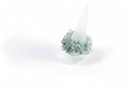 Bild von Aquamarin Ring Chips mehrreihig