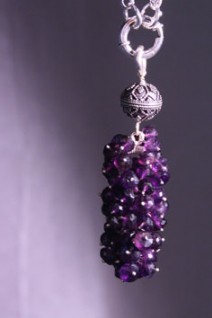 Immagine di Silberquasten mit Amethyst, Gesamtlänge ca. 80mm