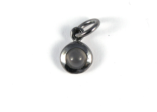 Image de Charm Cab. 7mm, Mondstein Anhänger, Silber rhodiniert