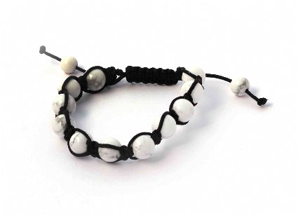 Image de Shambala Armband Magnesit Kugeln 10mm