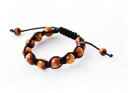 Image de Shambala Armband Tigerauge Kugeln 10mm