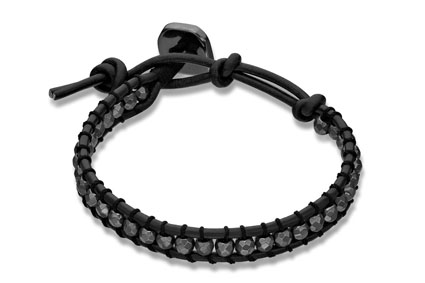 Image de "El Vagabundo" Armband, Hämatit facettierte Kugeln 4mm, 19cm