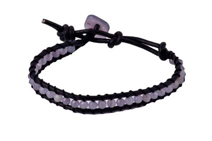 Image de "El Vagabundo" Armband, Lepidolith facettierte Kugeln 4mm, 19cm