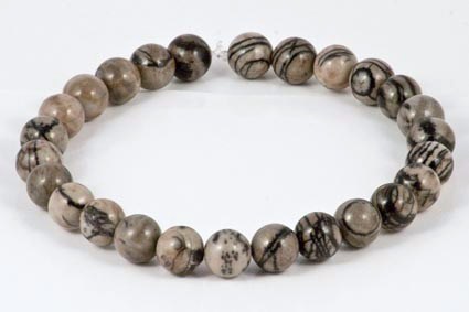 Picasso Jaspis schwarz Kugeln 16mm Strang