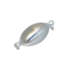 Bild von Magnetverschluss Olive 20x8mm Silber  satiniert