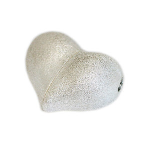 Image de Magnetverschluss Heart 28x22mm, Silber  matt