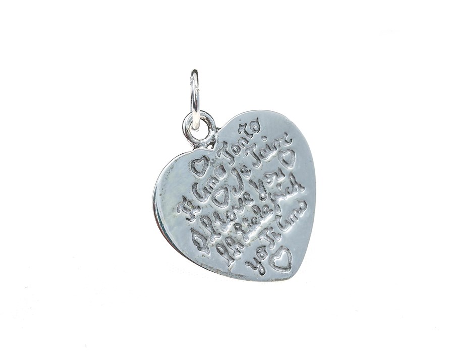 Image de Herz "I love you" 22mm Anhänger, Silber 925