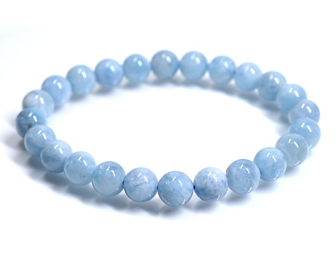 Bild von Aquamarin Kugeln  8mm Armband