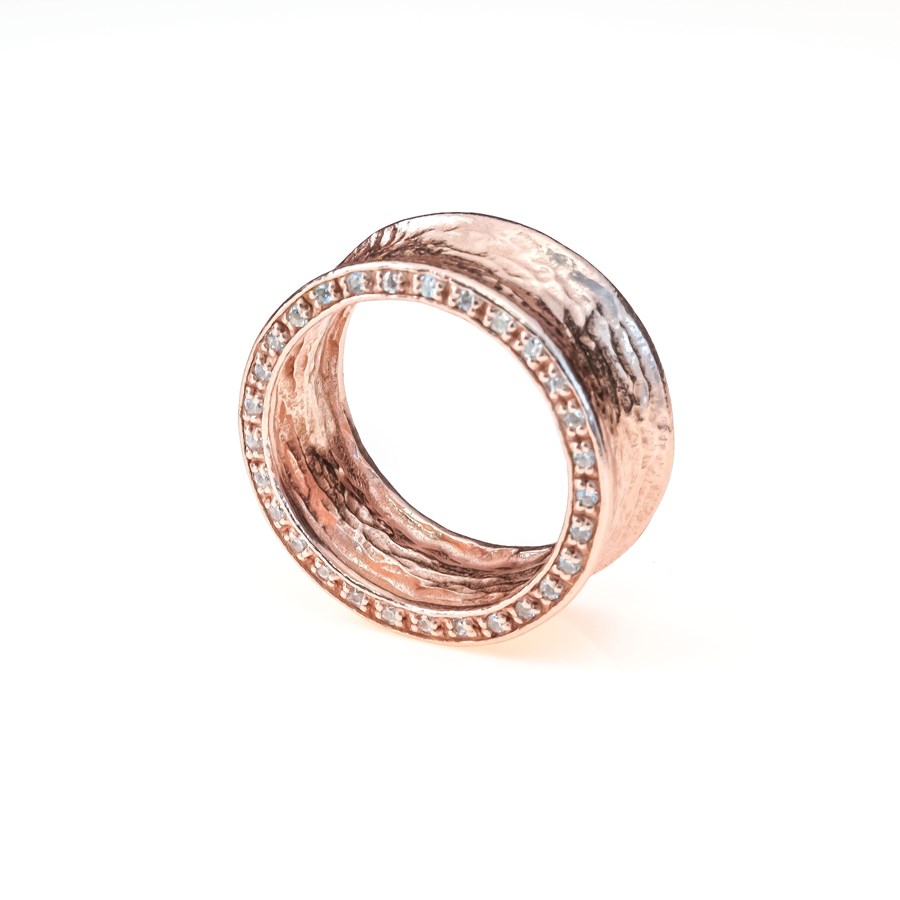 Bild von Ringe Orbit mit CZ 9mm, Silber rosévergoldet