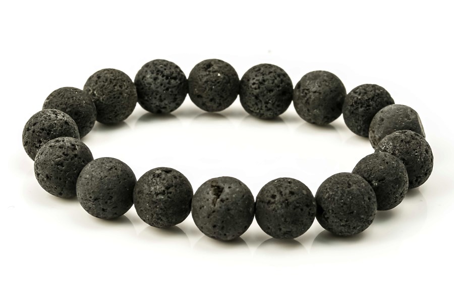 Bild von Lava Kugeln 10mm Armband