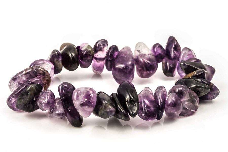 Bild von Amethyst Chips  8-15mm Armband