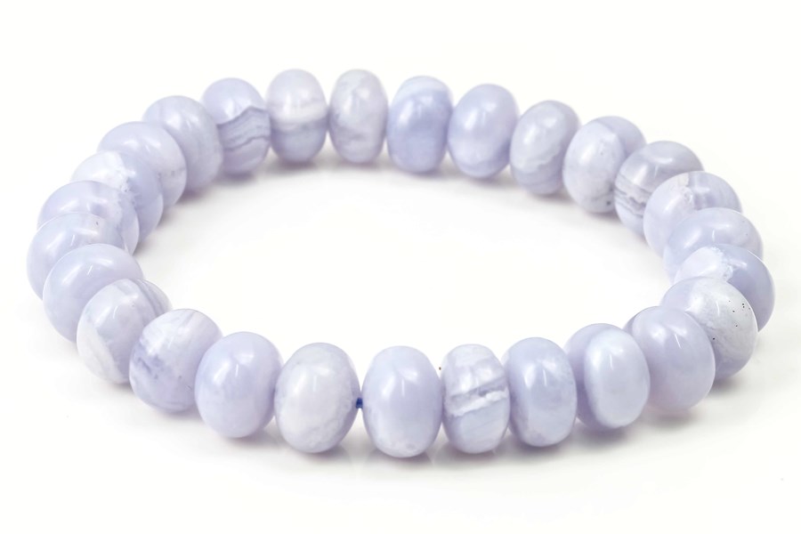 Bild von Chalcedon Button 10mm Armband