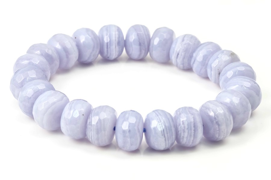 Image de Chalcedon facettierte Button 12mm Armband